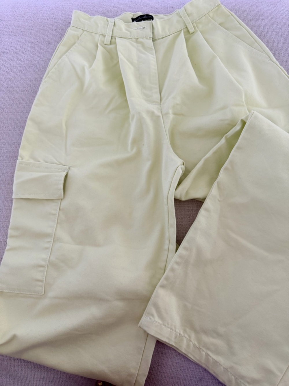 Hunter & Brown | Neon Yellow Wide Leg Cargo Pants